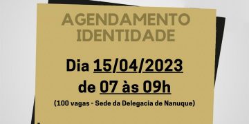 Agendamento de Identidade 15/04/2023