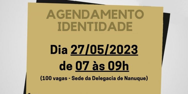 Agendamento identidade 27/05/2023