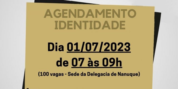 Agendamento Identidade 01/07/2023