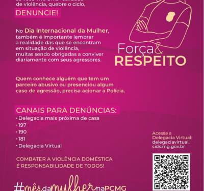 Mulher, se você vive uma realidade de violência, quebre o ciclo, DENUNCIE!